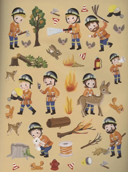 Книжка с наклейками формат А4.Пожарные-спасатели. 70 наклеек., изд.: Айрис, авт.: Барсотти Э., серия.: Книжки с наклейками