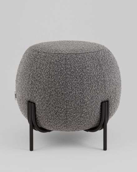 Пуф Флик new ткань букле тёмно-серый