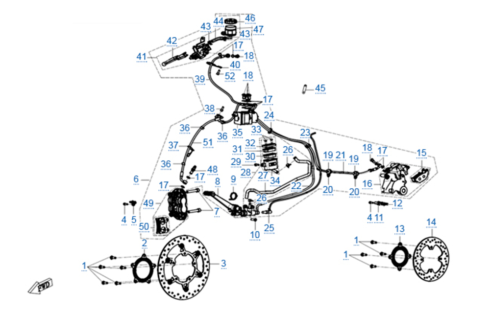 Колодки тормозные передние CFMOTO 450CLC, 6AQV-081200-71A0