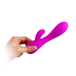 Лиловый вибратор-кролик Simon - 17,8 см.