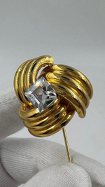 Брошь булавка с кристаллом