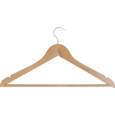 Вешалка деревянная W2-P с перекладиной (эконом)