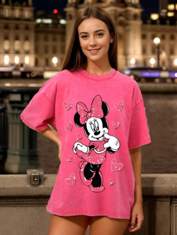 Футболка варенка с принтом оверсайз удлиненная