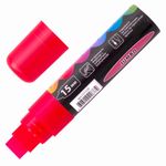 Маркер меловой "POP-ART" КРАСНЫЙ, 15 мм, сухостираемый, для гладких поверхностей, BRAUBERG, 151539