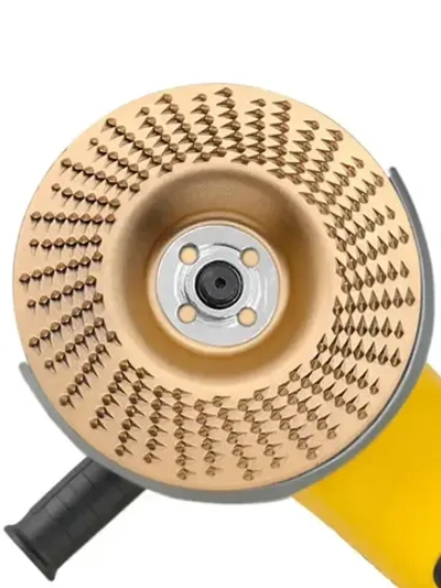 Набор из 3 дисков кругов обдирочных для резьбы по дереву под УШМ / болгарки 100мм с оправкой 22 мм