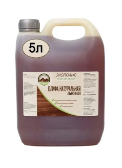 Олифа натуральная льняная 5 л. ЭКОПОЛИС