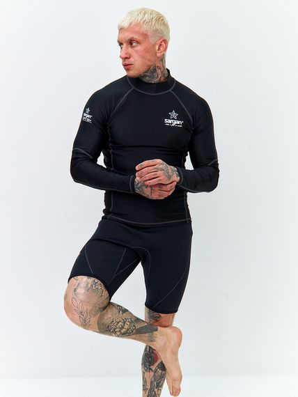 Футболка рашгард лонгслив Sargan Агидель UPF 50+ мужской черный