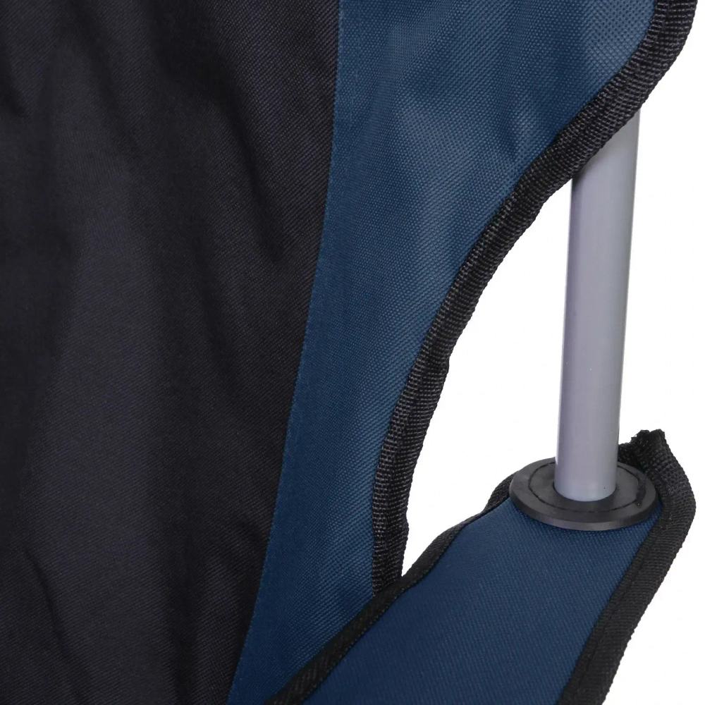 Кресло складное с подлокотниками до 120кг Комфорт 54*54*94см синее