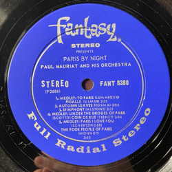 Винтажная виниловая пластинка LP Поль Мориа, Paul Mauriat And His Orchestra, Paris By Night (США 1965)