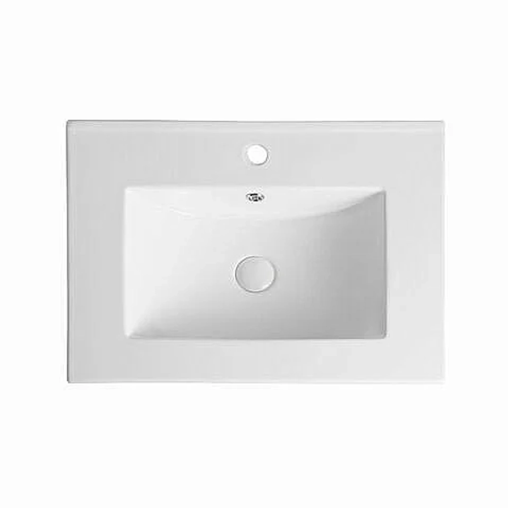 Тумба с раковиной Orange Line Li-60Tub+Ra черный матовый