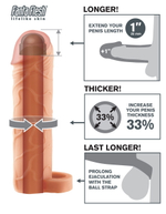 Насадка на пенис Pipedream Perfect 1 Extension – с кольцом, 17 см