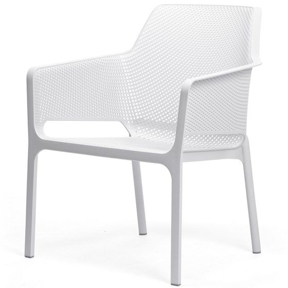 Белое пластиковое кресло Net Relax желтое | Nardi | Италия