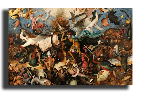 Репродукция "Питер Брейгель - Падение мятежных ангелов"