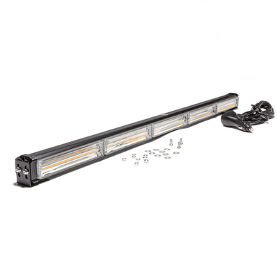 Маяк-стробоскоп 12/24 В, 30 Вт, желтый, 1-стор. (5 блоков COB), 28 реж., крепление на кронштейне, прикуриватель (провод 3м), 730*40*50 мм