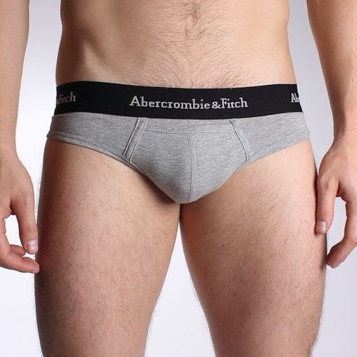 Мужские трусы брифы серые Abercrombie&amp;Fitch Sports Brief Grey