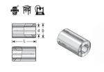 Цанга WPW (ВПВ) T120080 переходная с D12 на D8 L25 тип B