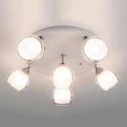 Citilux Самба CL158161 Люстра с поворотными плафонами Белая Хром