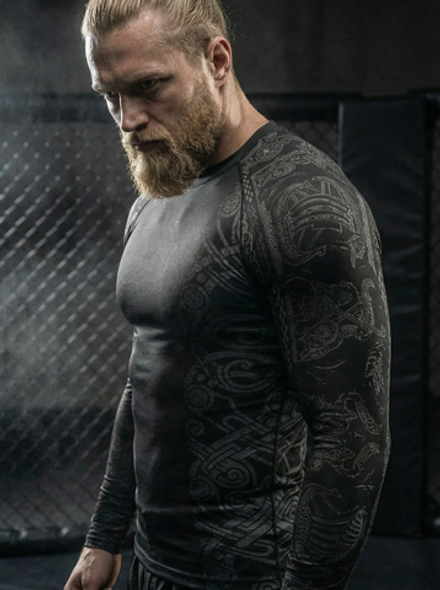 Рашгард с длинным рукавом LEGENDA Варяги чёрный