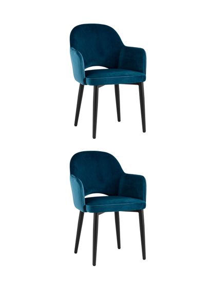 Стул Венера NEW, велюр сине-зеленый NP (набор 2шт)