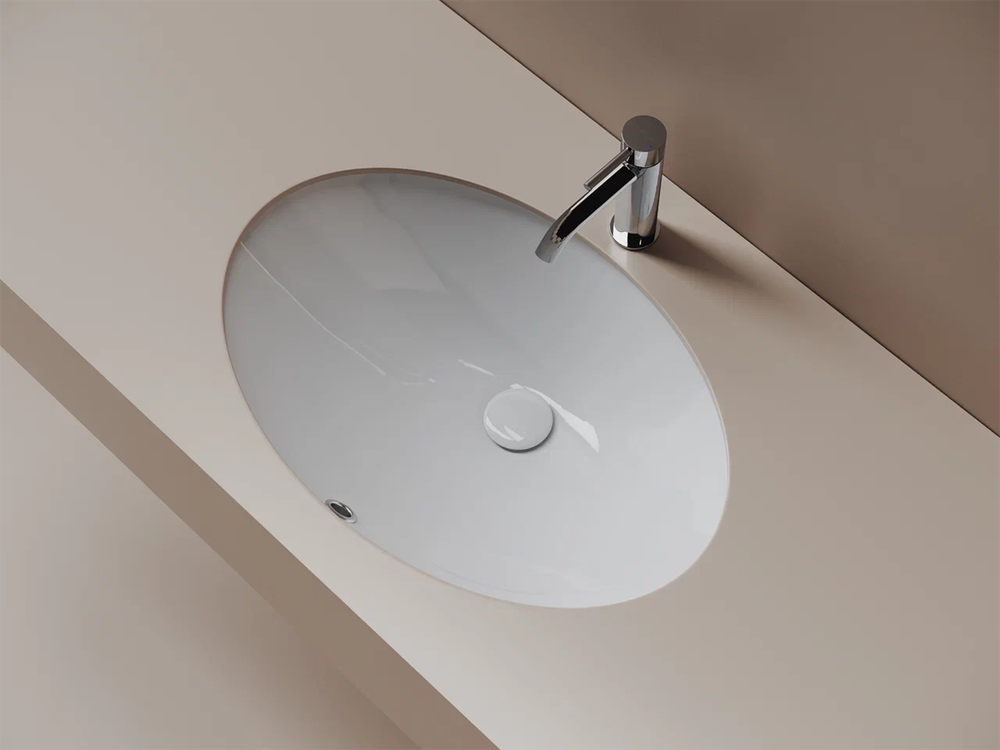 Раковина встраиваемая снизу CERAMICANOVA Era овальная 615x435x220 мм, цвет белый арт. CN6081