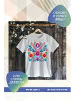 Термонаклейка на одежду, термопринт Цветок