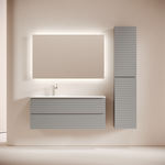 Тумба подвесная SANCOS Folk  левая 1195х445х500, c двумя ящиками оснащенными доводчиками, Ergraut soft, арт.FL120LES