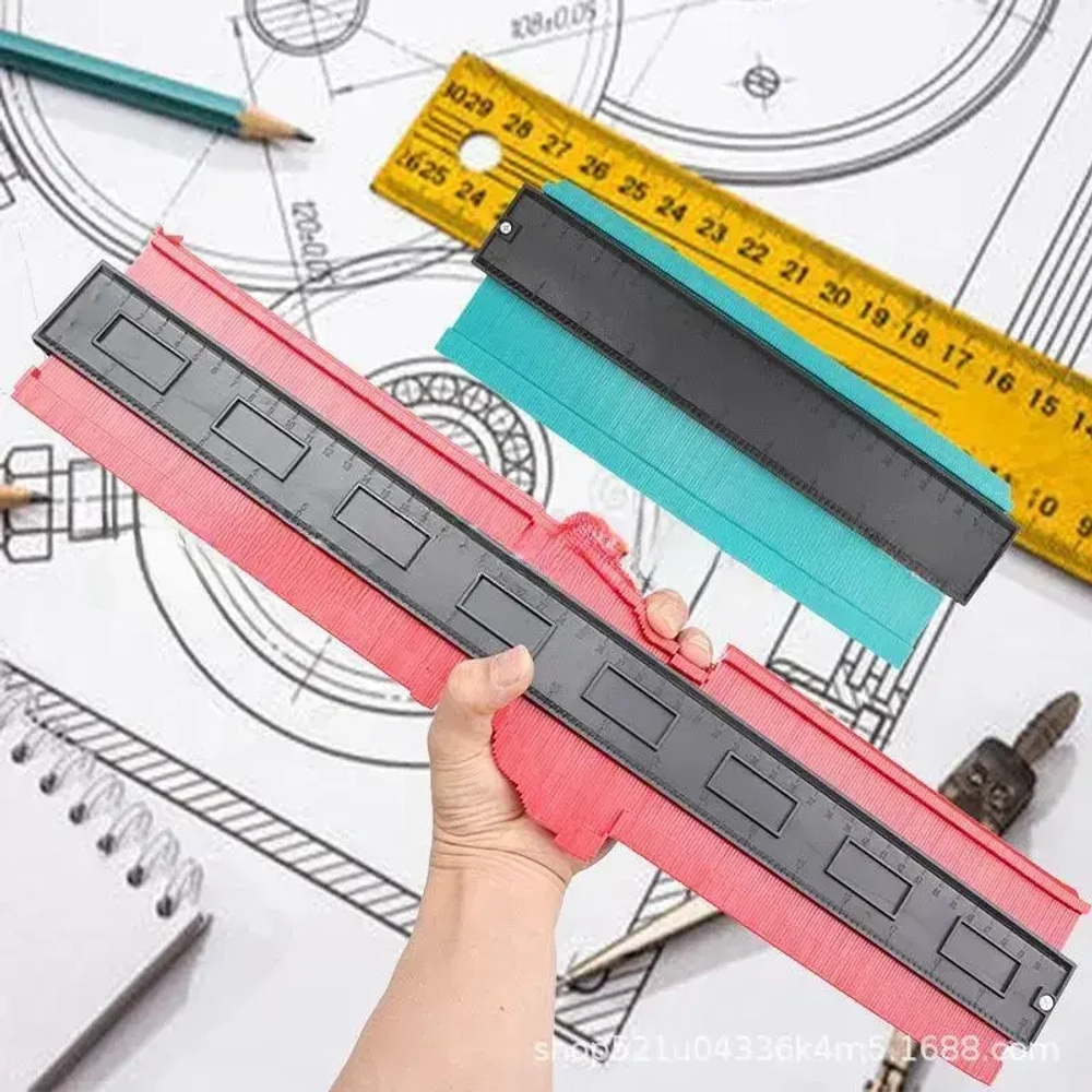Аксессуар для линейки/угольника 250мм х 103мм, Пластик