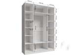 Шкаф Мадрид 1;6 с зеркалом (белый)