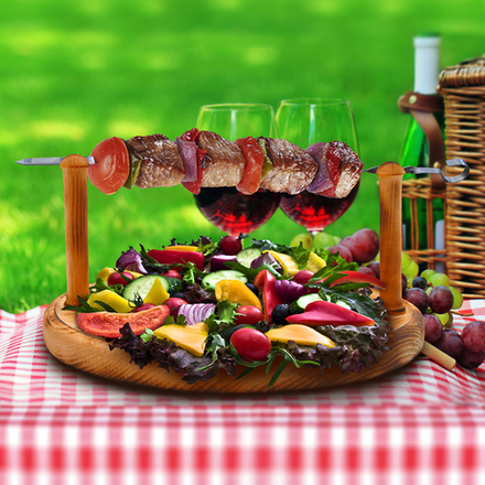 Деревянное блюдо Art of Siberia для подачи шашлыка и закусок. T54