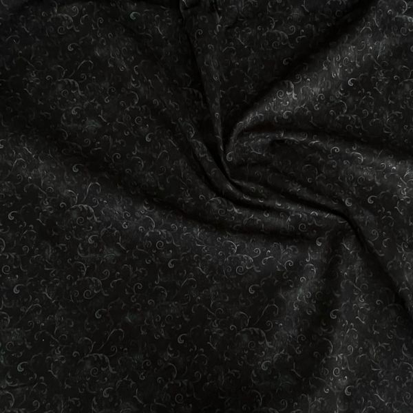 ПРЕДЗАКАЗ, ВИТИЕВАТЫЙ УЗОР, ЧЕРНЫЙ - 100% ХЛОПОК 1