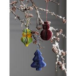 Набор елочных украшений 3шт Tkano New Year Essential Honeycomb festive