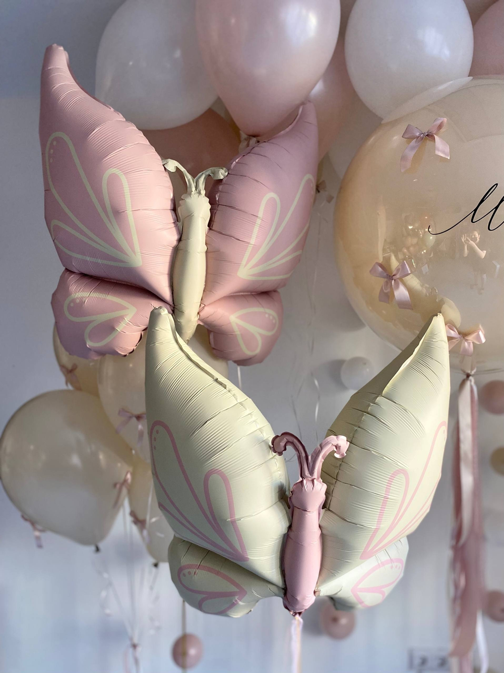 Воздушные шары стильные для девочки бабочки №3883