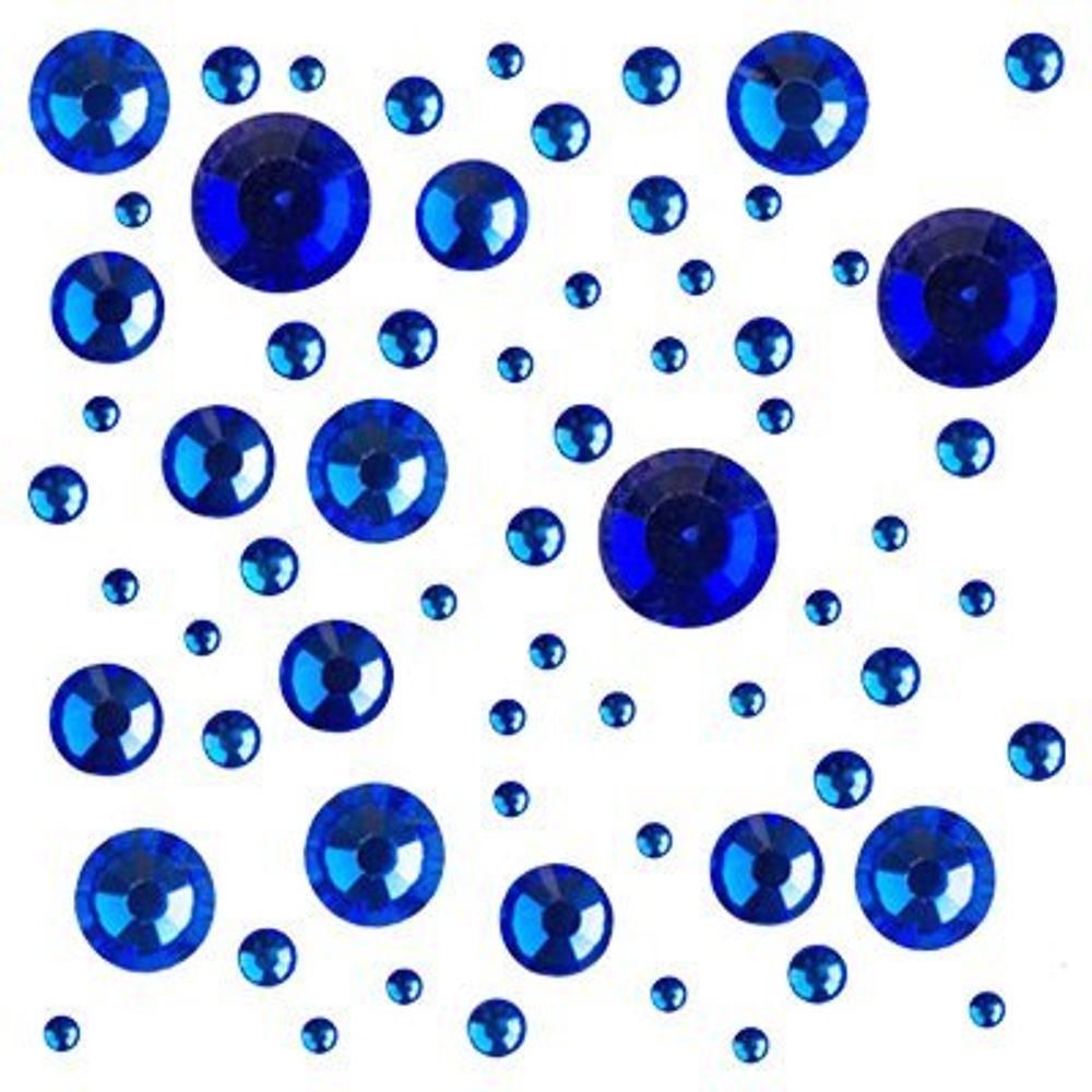 Стразы микс размеров в баночке Sapphire 002