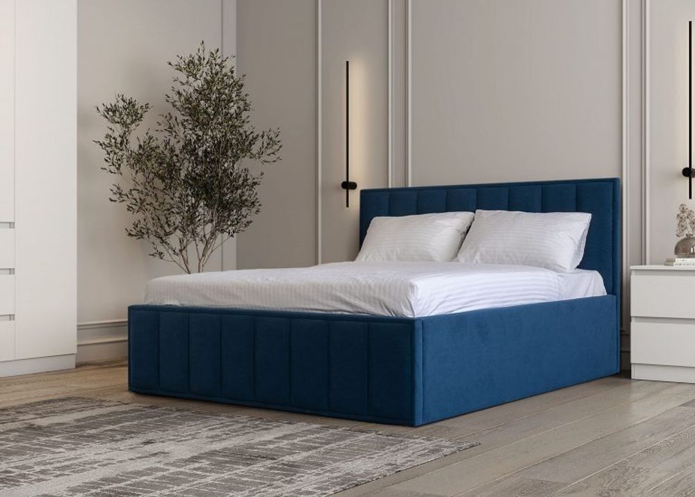 Кровать Лана (М) 1,6 (Синий Софт), ДСВ-Мебель, г. Пенза
