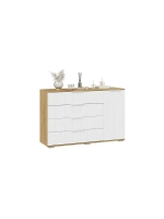 Комод для одежды Дуб Крафт золотой 4 ящика 129х41х84 см