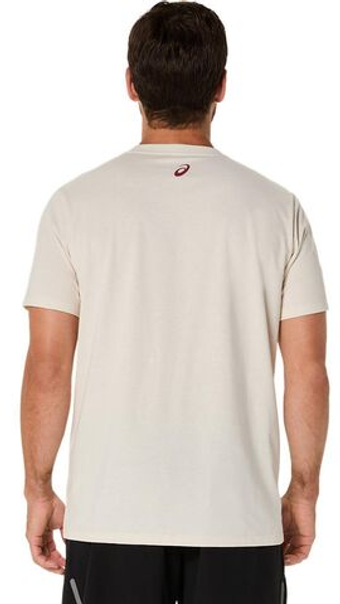 Мужская теннисная футболка Asics Logo Short Sleeve - Бежевый