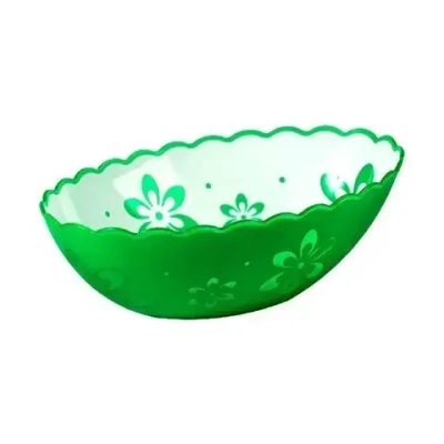 Салатник Весна овальный 1,5л, Зелёный