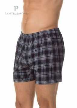 Трусы мужские семейные для больших мужчин Pantelemone PMBB-421, клетка серая