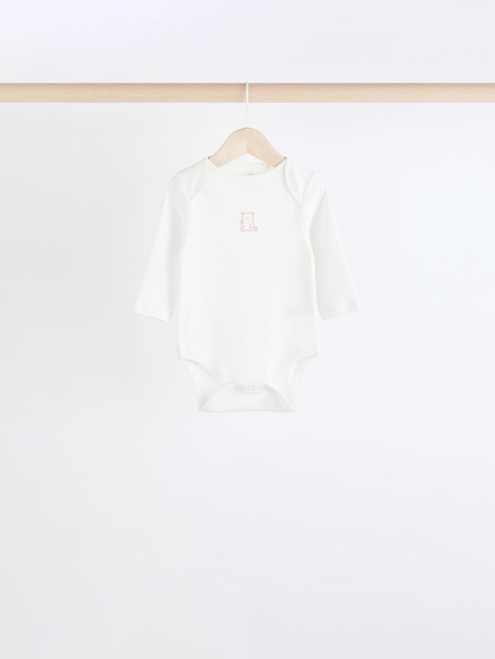 Боди с длинным рукавом для малышей Next N95-296, 5 шт., Молочный, Розовый