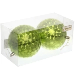 Новогодние шары 10 см (набор 2шт) «Мягкое сияние», Салатовый