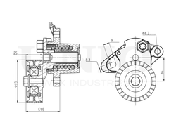 Ролик с натяжителем приводного ремня UNIO TNS-10169