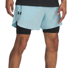 Мужские теннисные шорты Under Armour Vanish Elite 2in1 - стрейч/черный