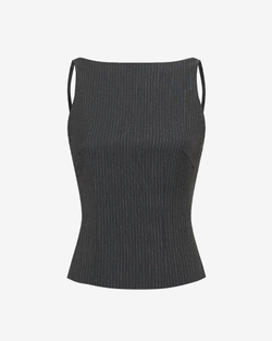 Топ из костюмной ткани с открытой спиной