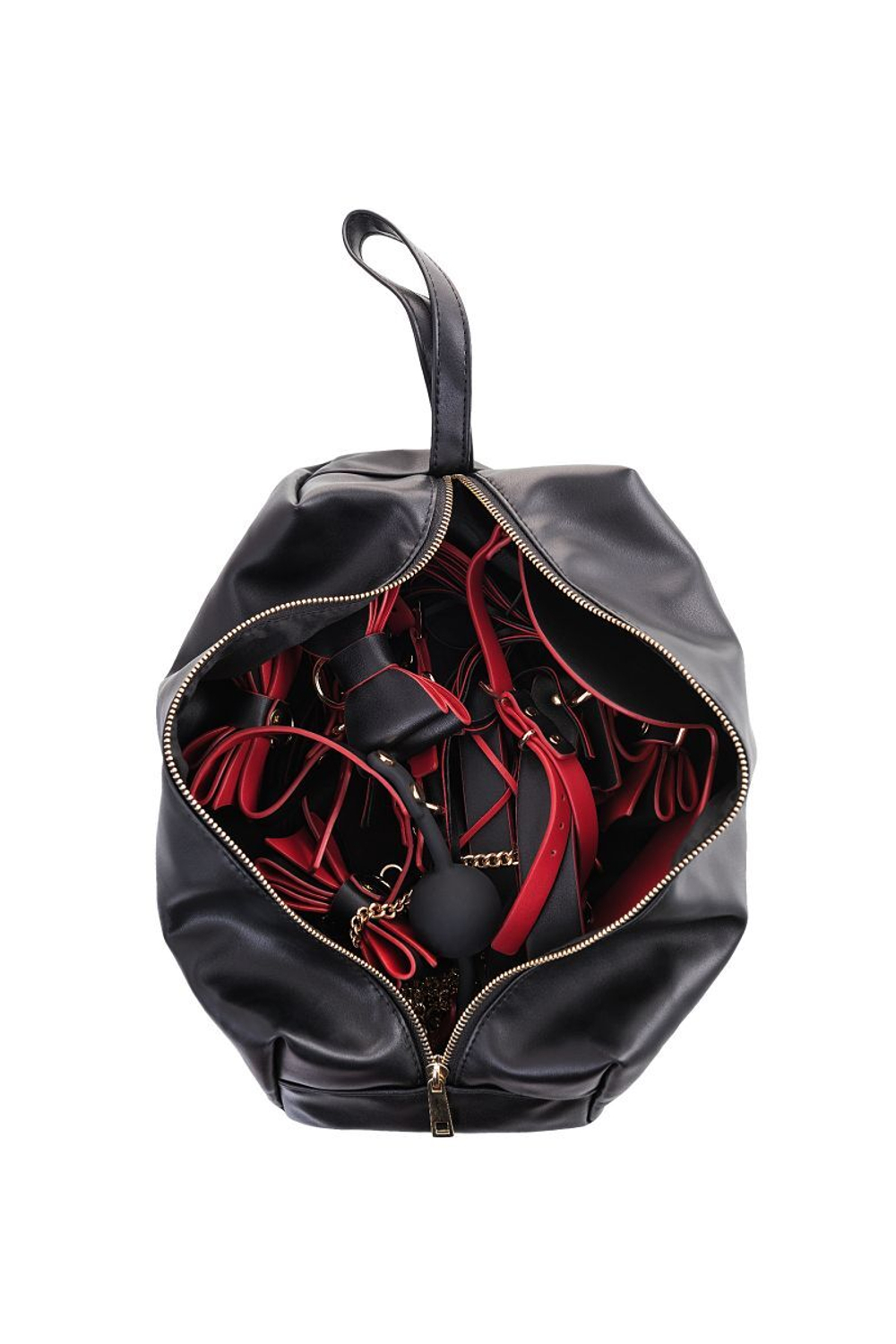 Черно-красный бондажный набор Bow-tie (Цвет: черный с красным)