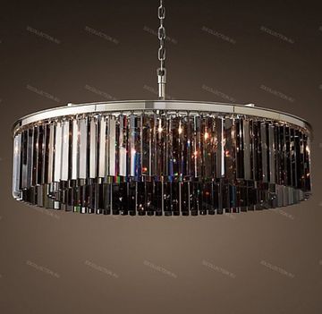 RHYS SMOKE GLASS PRISM ROUND Restoration Hardware
