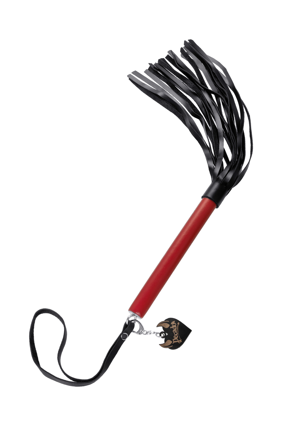 Плеть с красной рукоятью Pecado красная
