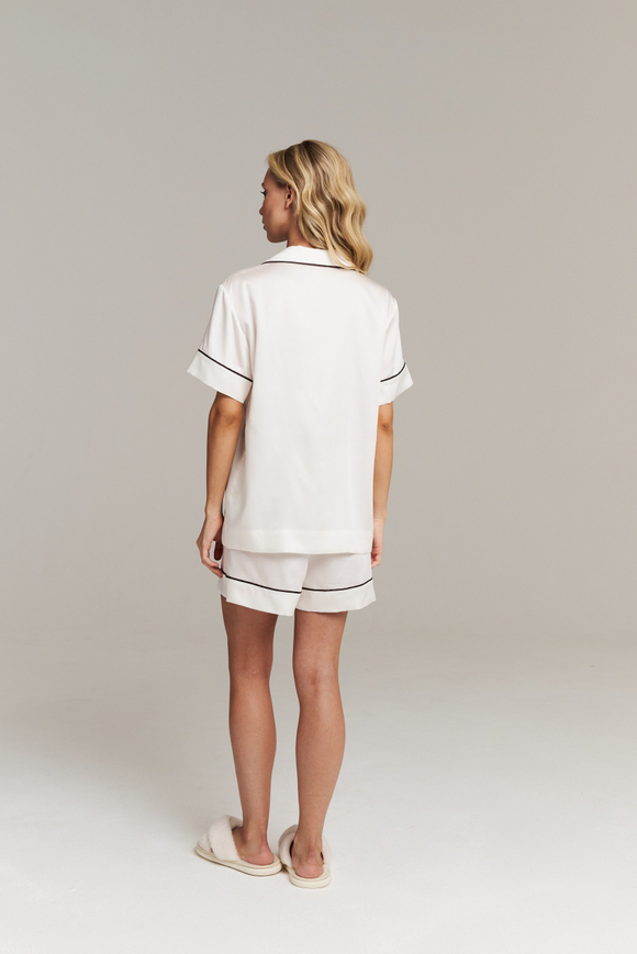 Пижамная блуза с кантом из тенселя