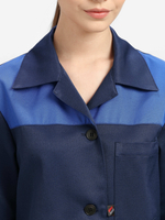 Халат женский Лигор (тк.Смесовая,210), т.синий/васильковый