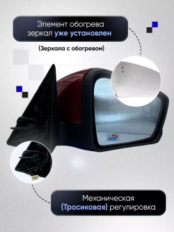 Зеркала ваз 2104-2105, 2107 Механика Обогрев