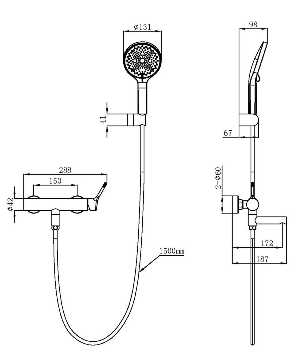 Смеситель для ванны Феерие (Feerie) Vincea VTFW-5FE2GM, вороненая сталь